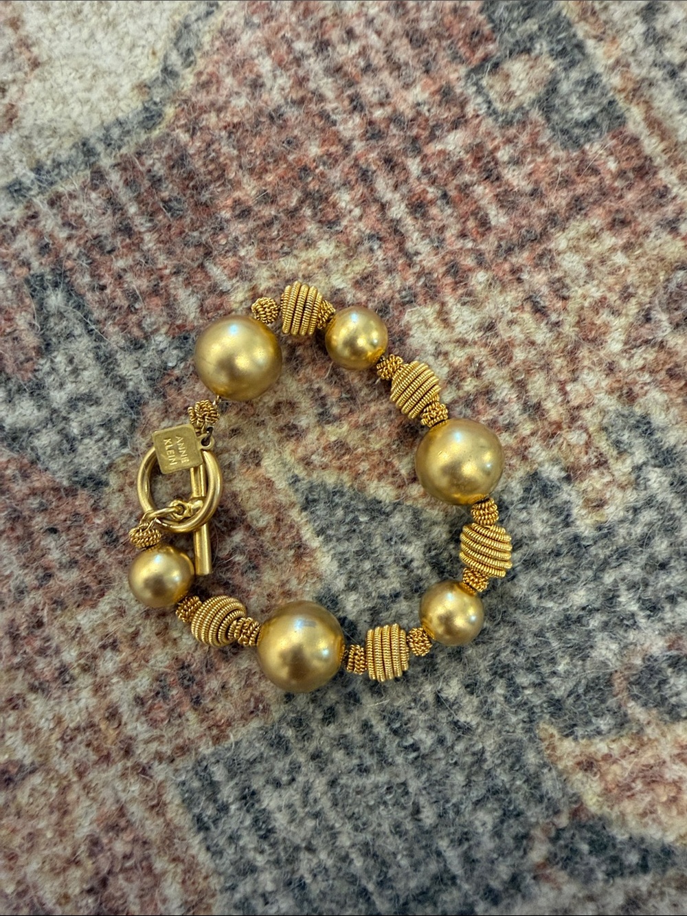 Anne Klein Faux Gold Beaded Bracelet